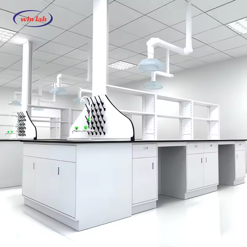 Ergonomic Laboratory Benches Heavy Duty Modular Laboratory Furniture With Epoxy Coated Steel