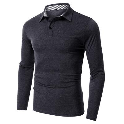 Camisas de polo de manga longa 100% de algodão personalizadas