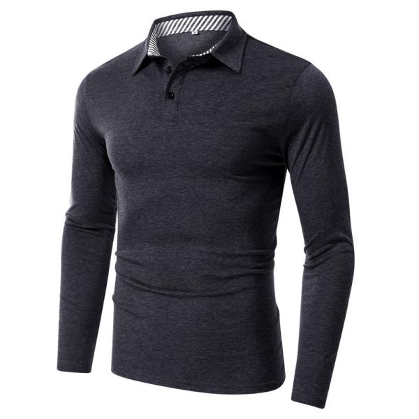 Camisas de polo de manga longa 100% de algodão personalizadas