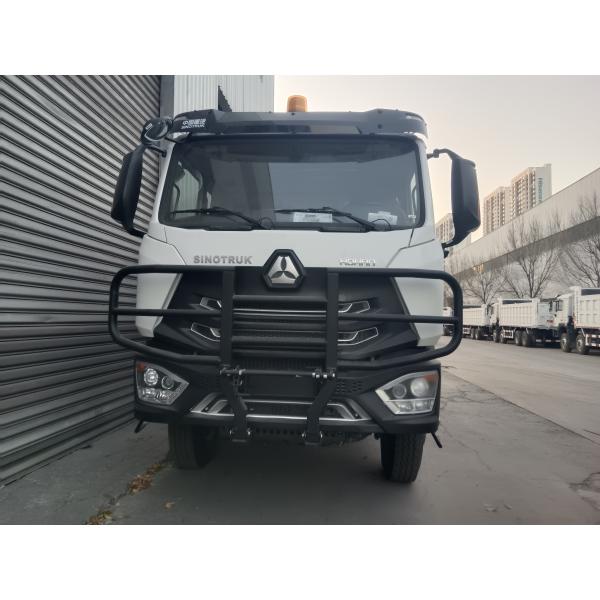 SINOTRUK HOWO 400 HP ターパーダンプトラック 建設用 N7 軍用バンパー警告ライト