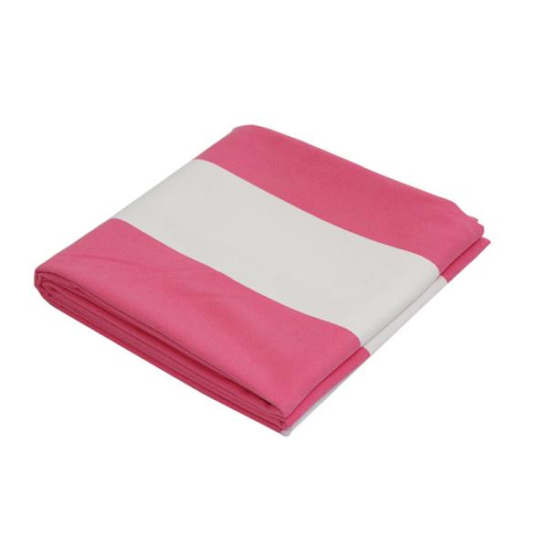 Пляжный полотенце 300gsm Microfiber желтое белое розовое Striped