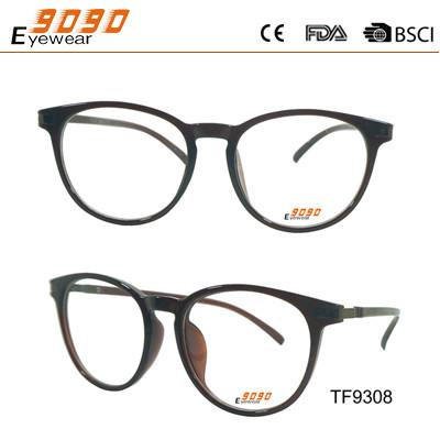 Hot sale Oval TR90 optical  frame ,single color,suitable for men and women,