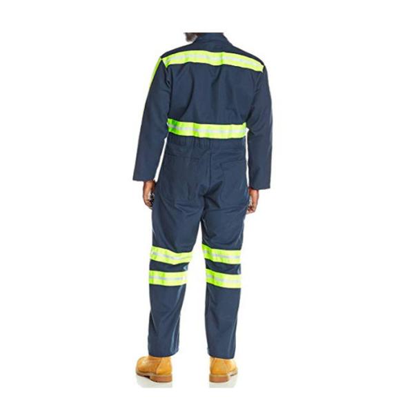 Elastic Reflective Safety Coveralls Hi-Vis Safety Coverall With Reflective Stripe Tape