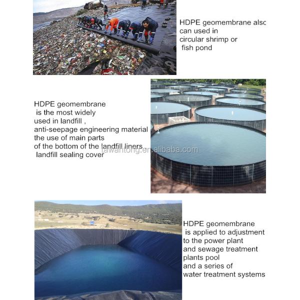 Геомембрана HDPE 0,5 мм 1 мм 1,5 мм 2 мм для плотины