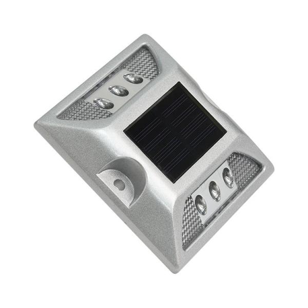White Solar Powered Road Reflectors 1.2V LED Aluminum Flashing