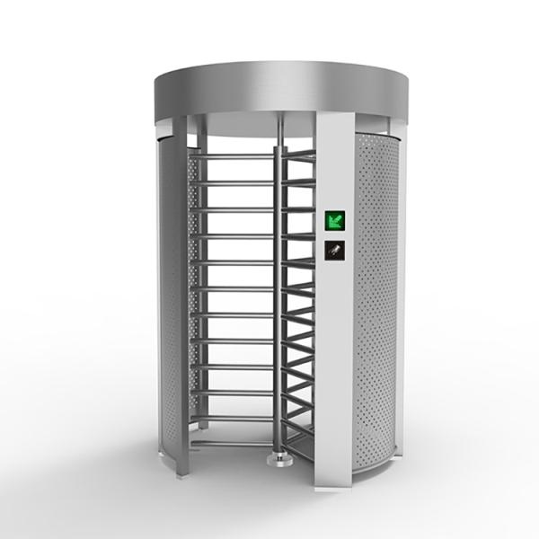 Pedestrian Access Control Full High Turnstile Servo Motor 120 degree Revolving Gate