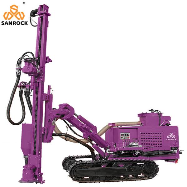 Hard Rock Borehole Drilling Machine Power 93kw Surface Drill Rigs Mining Crawler Drilling Rig