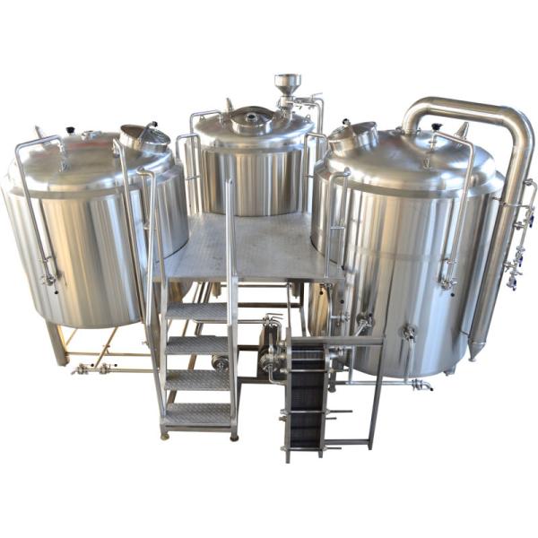 Sanitary 304 Stainless Steel 3 Kettle Brew System 50MM PU Instualtion CE Approved