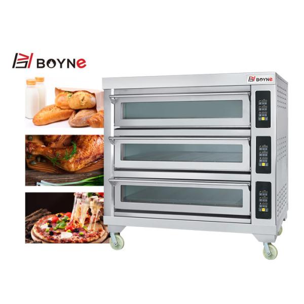 Commercial Bakery Shop Three Deck Nine Trays Microcomputer Electric Bakery Oven