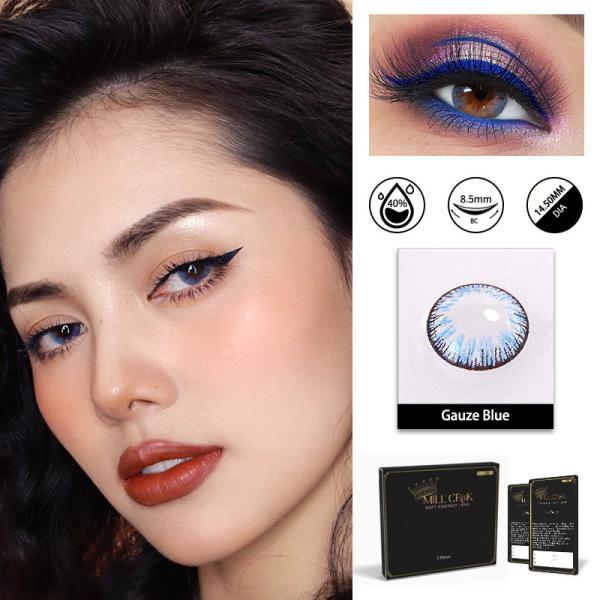 Custom Cosmetic Prescription Husky Blue Eye Contact Lenses
