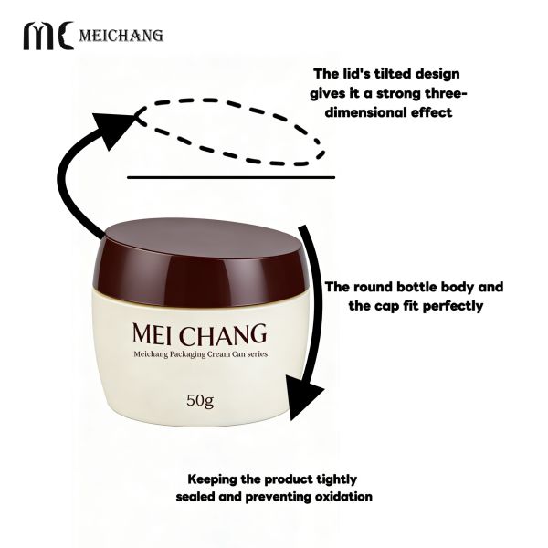 15G/20G/50G PETG High-Transparency Slant-Mouth Double-Layer Cream Jar(MC-P-534)
