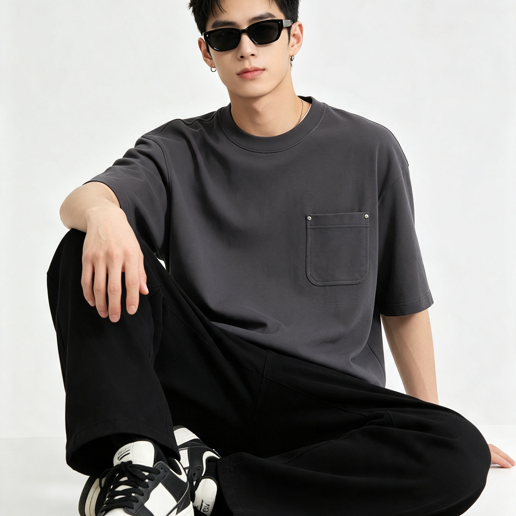 Men’s Loose Fit Cotton Pocket T-Shirt Casual Short Sleeve Solid Color Summer Top
