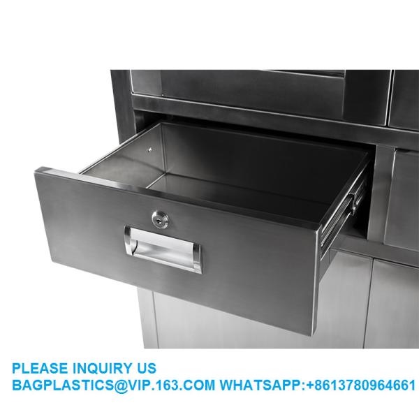Lab Furniture Supplies Factory Customized Metal Stainless Steel Medical Cabinet With Drawers