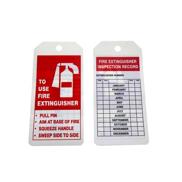 Огнетушитель Pvc H14.605 Cardstock маркирует пластиковый hangtag