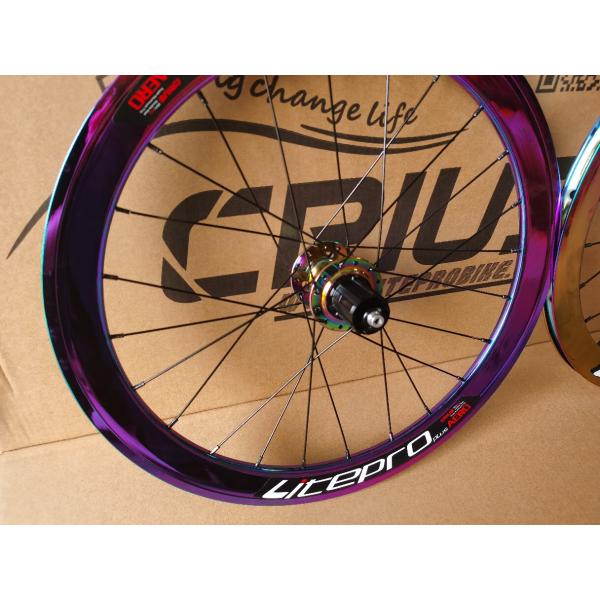 20 дюймовый колесный комплект из углеродного волокна для дорожных велосипедов 8/9/10/11 Скорость двойной стены цвет радуги