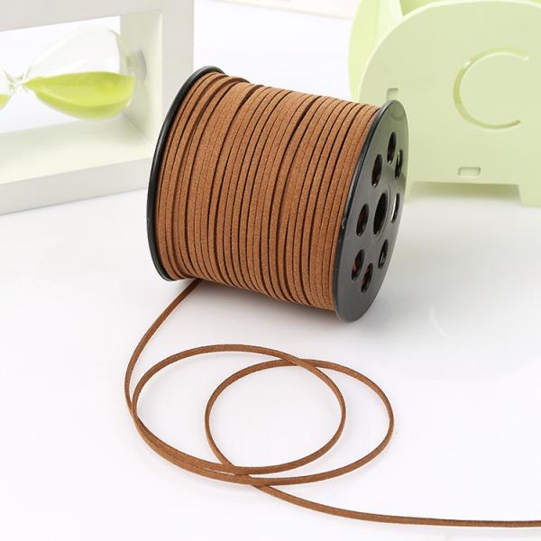 Fios de veludo de couro de camarão 3 mm Fios de veludo de dois lados