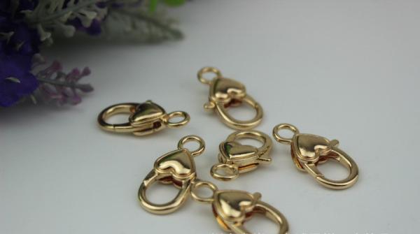 Hanging plating gold not pattern handbag hardware zinc alloy snap clip hook 5 mm for metal chains