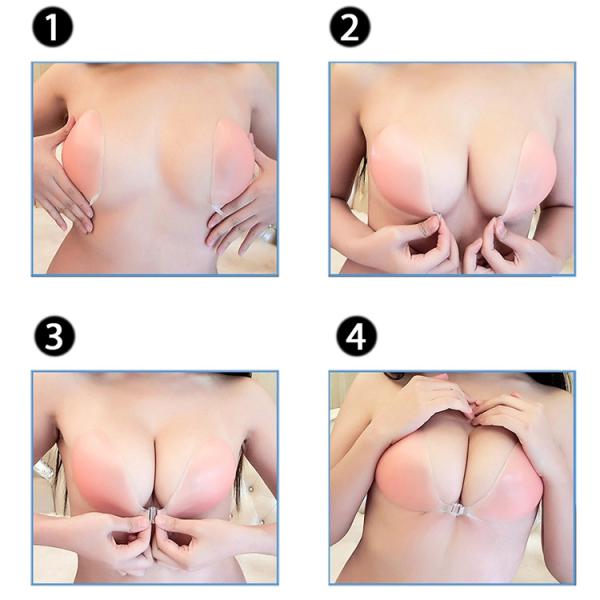 Niris Lingerie seamless 100% silicone strapless adhesive bra for female Silicone Bra