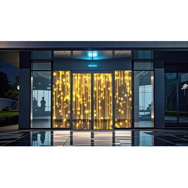 Film Transparent Flexible Screen Led Panel P6 Adhesive Advertising Display on Shopping Mall Window Glass