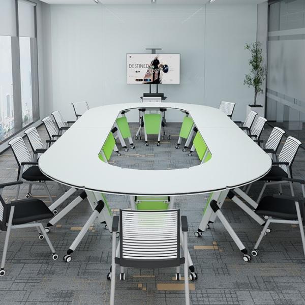 Modern Design Folding Training Table and Chair Combination for Multifunctional Office