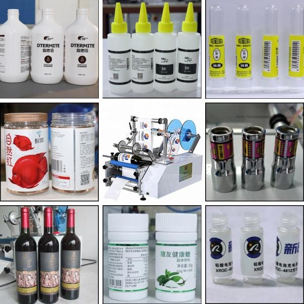 Desktop Double Sides Sticker Small Glass Wine Round Bottle Labeling Machine for Labeling