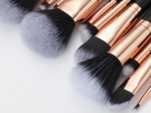 13PCS high end Cosmetic Professional Makeup Brush Set Rose Golden Copper Ferrule