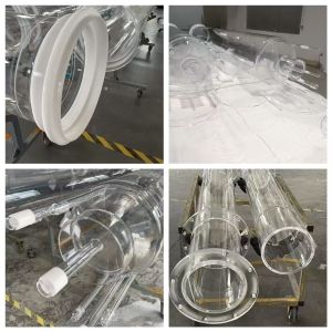 High Purity SIO2 99.99% Heat Resistant up to 1200°C Transparent Fused Quartz Glass Tube for Semiconductor and Optical Applications