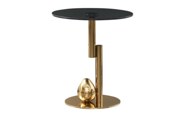 Mod Black Stainless Steel Glass Top Coffee Table Stylish Aesthetic