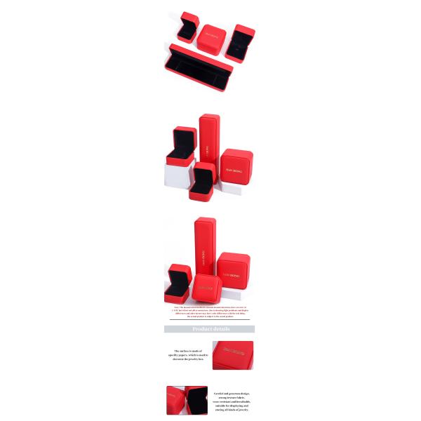 Boîte d'emballage personnalisée de bijoux en velours de luxe pour le stockage de colliers et de bracelets de Hanhong