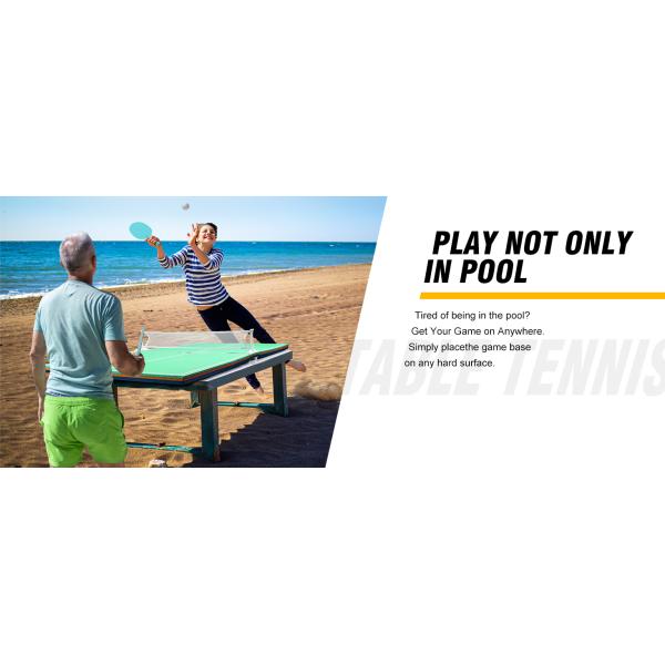 Outdoor Entertainment PingPong Table Pool Party Game with Floating Tray Table