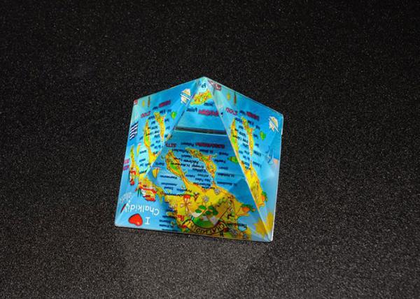 3D Engraved Crystal Trophy Cup Colorful Glass Awards As Competition Souvenirs