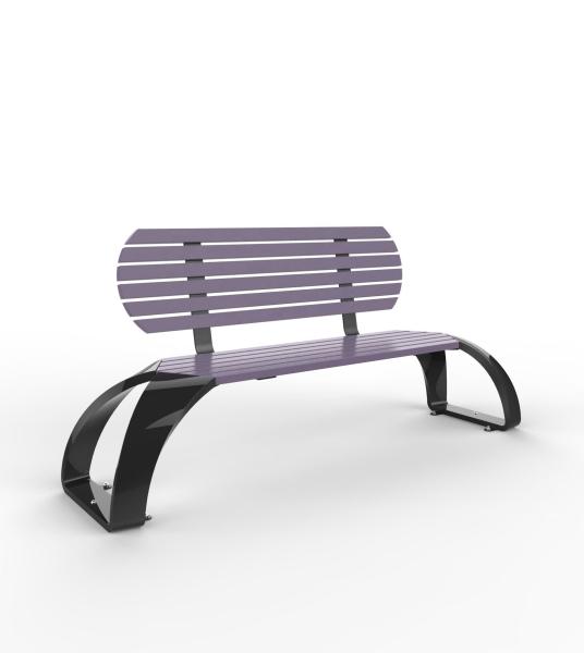 Bancos de madeira para pátio, bancos de madeira para exterior com material de barra de HDPE