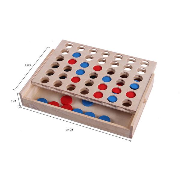 Row Educational 4cm Wooden Chess Pieces Set Children Birthday Gift