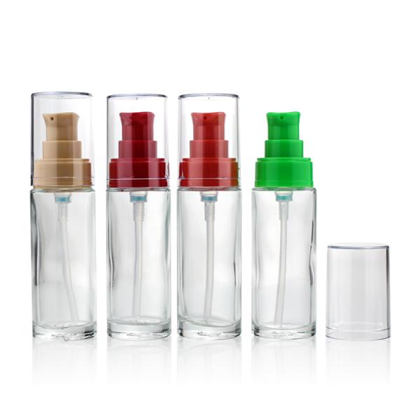 Оптовая бутылка стекла лосьона Skincare насоса учреждения дизайна 30ml моды косметическая
