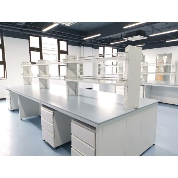 Monolithic Epoxy Resin Laboratory Table Tops 25mm Thickness Grey Color