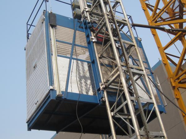 Single Cage Construction Lifting Equipment without VFD , Platform Hoist
