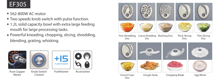 Indian BIS Food Processors Bowl/ 800W Automatic BIS Food Processor / 2.4L Food Processor With LED Light
