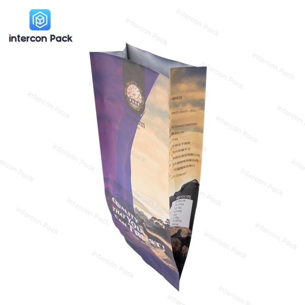 Gravure Printing Gusset Packaging Bag Thickness 0.065mm Aluminum Foil Coffee Bag