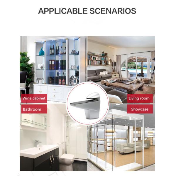 Modern Furniture Hardware Glass Shelf Bracket with Adjustable Glass to Glass Support
