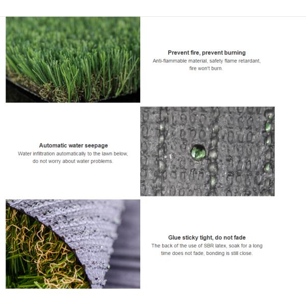 30mm Garden Synthetic Turf / Hotel Garden Ease Artificial Grass Mat