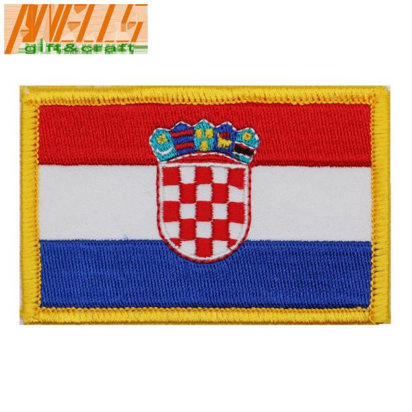 Singapore Flag Embroidered Patch Singaporean Iron-On National Emblem Embroidry