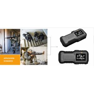 A través del radar de la pared penetre 120 grados en acimut