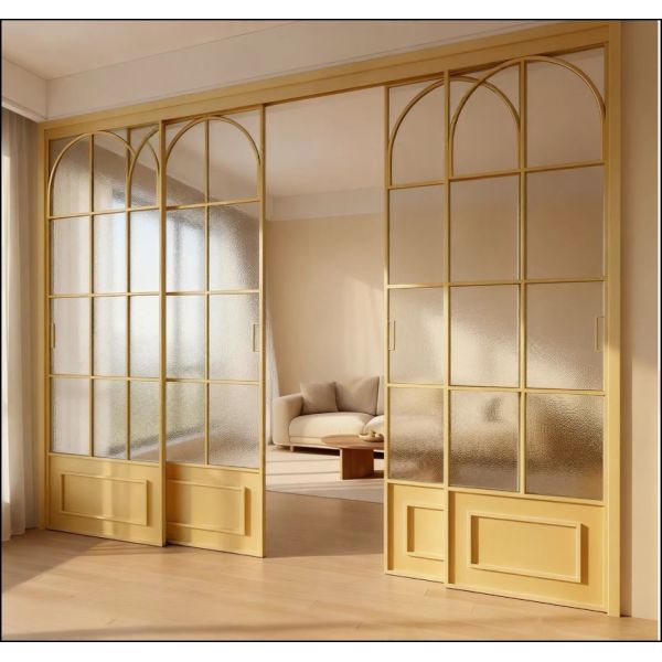 French vintage kitchen door custom sliding door triple linkage bedroom hanging rail simple balcony translation partition glass door