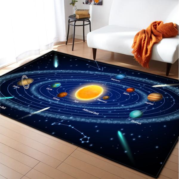 Starry Sky Bedroom Floor Mat 3D Printed Living Spaces Area Rugs
