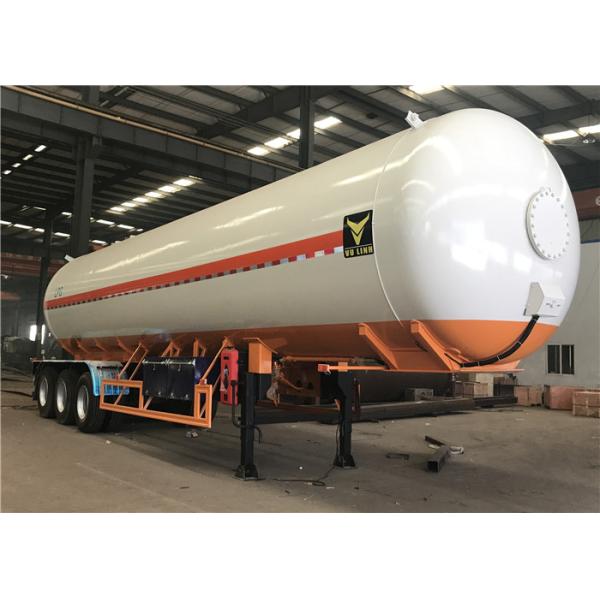 3 Axle 50000l 50m3 Heavy Duty Semi Trailers , Vietnam 56000l 25 Tons Lpg Tank