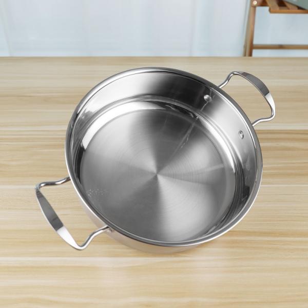 Двойная нержавеющая сталь баков 24cm супа кухни ручки со стеклянной крышкой