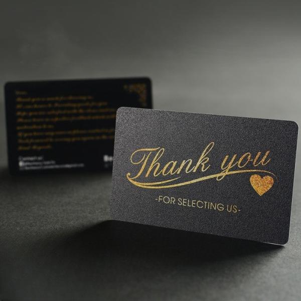 After-sales service card thank-you card 4 colors CYMK offset printing Matte Glossy Frosted Custom Logo Gift card