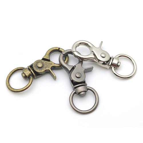 Zinc Alloy Swivel Snap Hooks Thumb Trigger Nickel Surface For Lanyards
