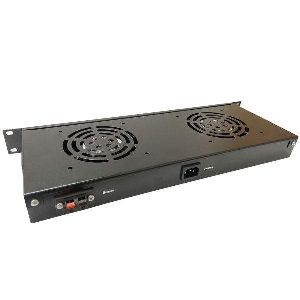 Industrial 19 Inch 1U Digital Thermostat Fan Unit Rack Mount Fan Unit with Switch for Server Rack Temperature Control