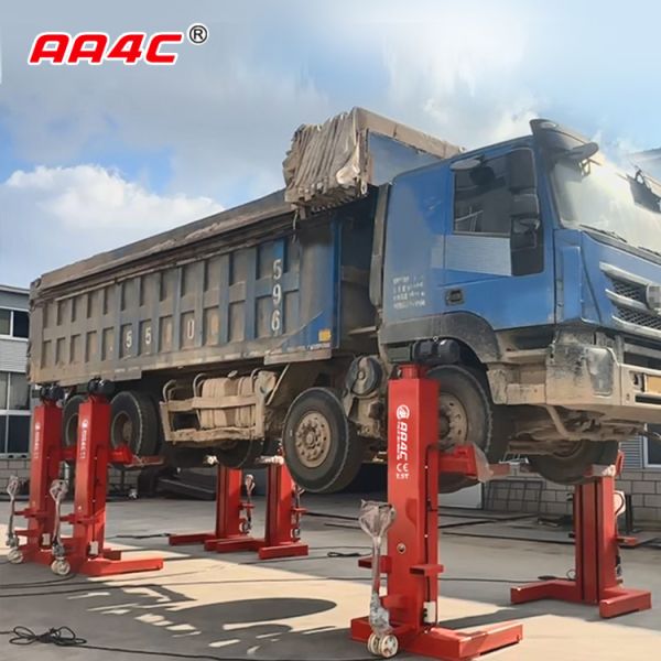 AA4C 45T 7.5T/column x 6 columns bus &truck lift heavy duty vehicle lift combined parking lift Mechanical(Screw-up)